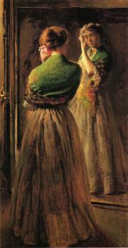 Joseph R DeCamp : Girl with a Green Shawl